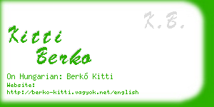 kitti berko business card
